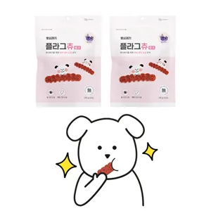 뽀시래기 플라그츄 강아지 치석제거껌 120g, 핑크 눈건강, 120g, 2개